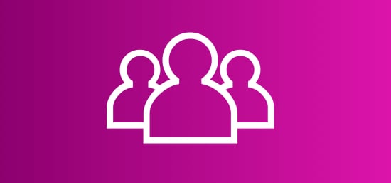 Icon of three people.
