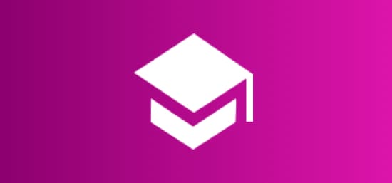 Icon of a graduation cap.

