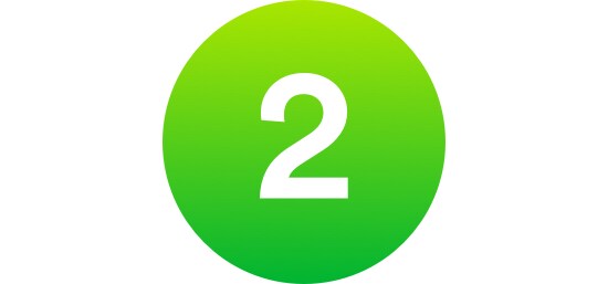 Number 2 in a green circle
