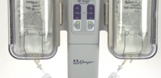 Vue d’avant du Système de perfusion sous pression Ranger(MC) 3M(MC).
